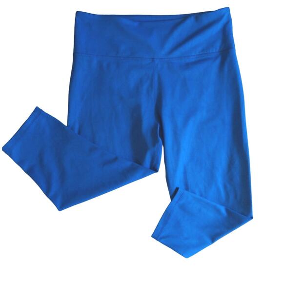 ZYIA ACTIVE Royal Blue High Waisted Capri Leggings Size 12 Womens Athletic - Picture 1 of 7